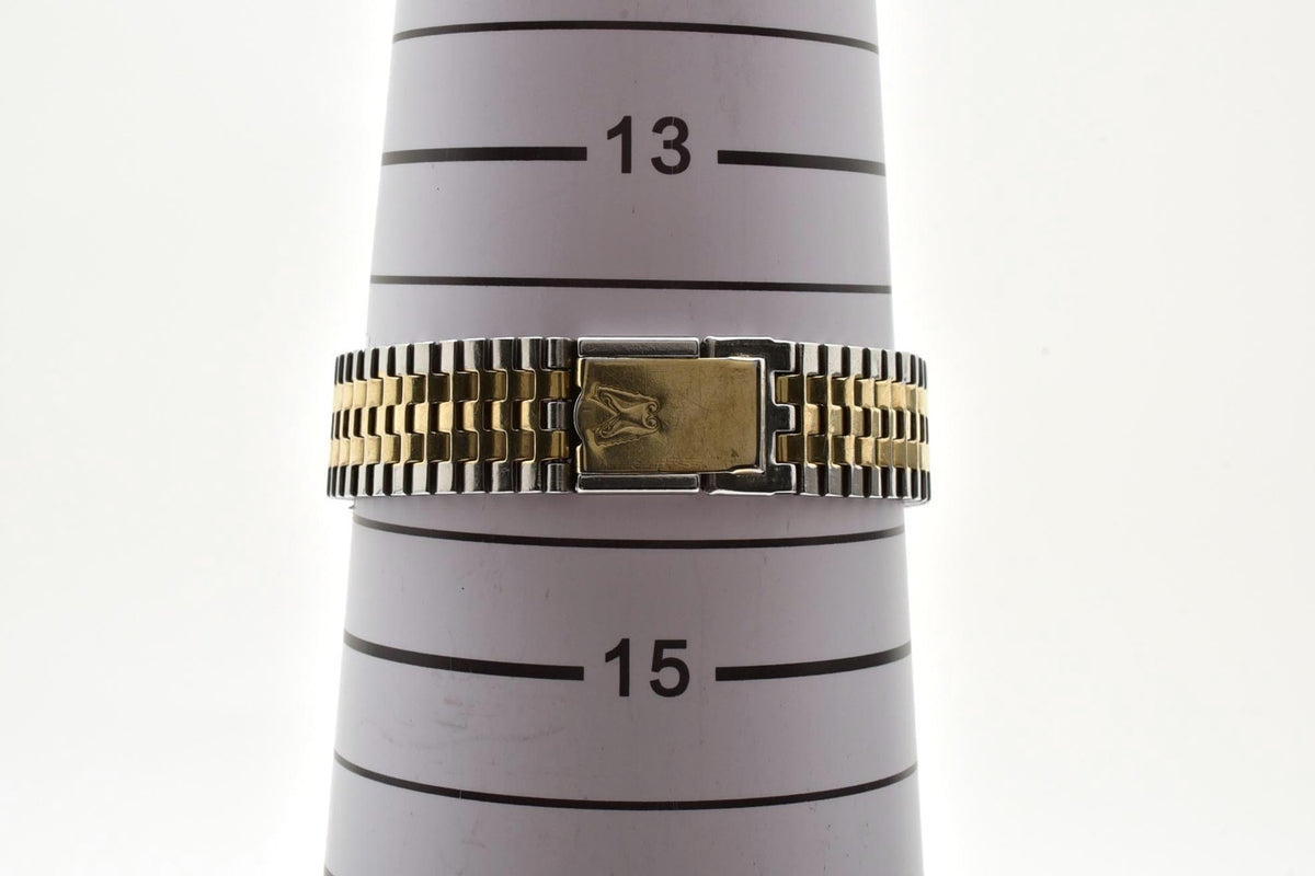 美品 RADO ラドー バルボア 891493A 自動巻き デイト シルバー文字盤 ゴールドカラー コンビブレス トノー スイス製 ヴィンテージ 1970年代 レディース 腕時計 稼働品