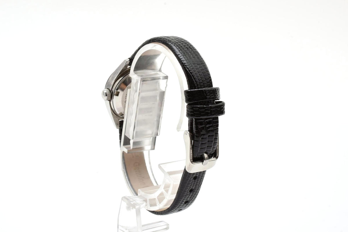 美品 SEIKO セイコー 2706-0170 自動巻き 21石 デイデイト ブルー文字盤 ステンレス レザーベルト ヴィンテージ 1972年 レディース 腕時計 稼働品