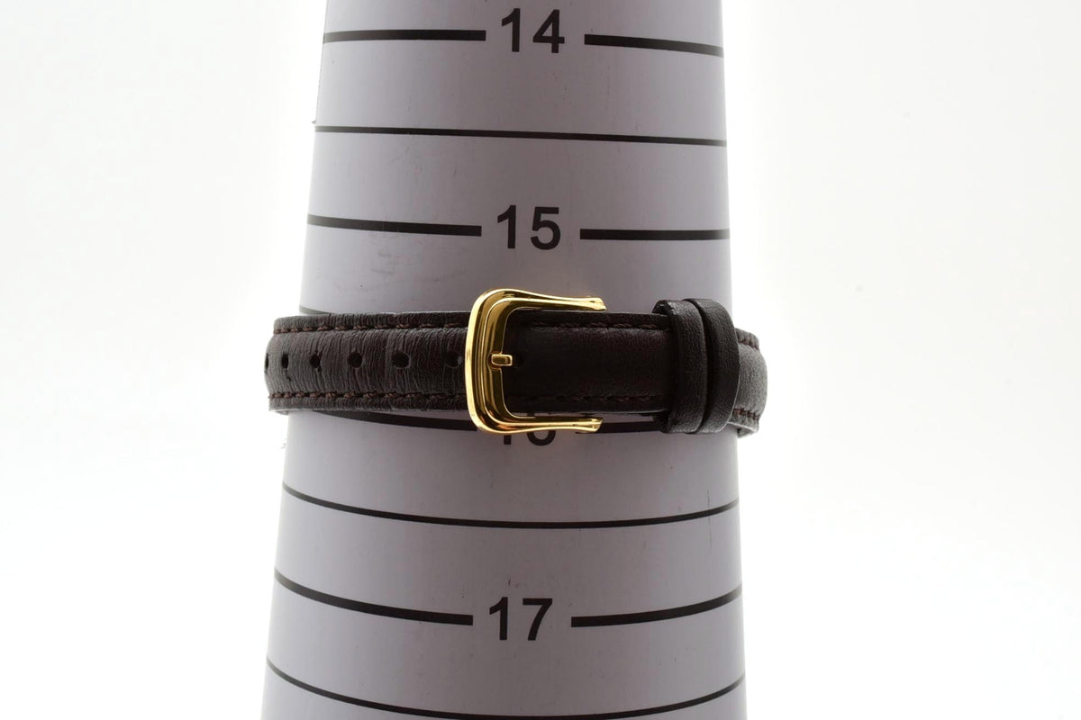 美品 SEIKO セイコー エクセリーヌ 4N21-0180 クォーツ ゴールドカラー シャンパン文字盤 レザーベルト 記念刻印 1990年代 レディース 腕時計 稼働品