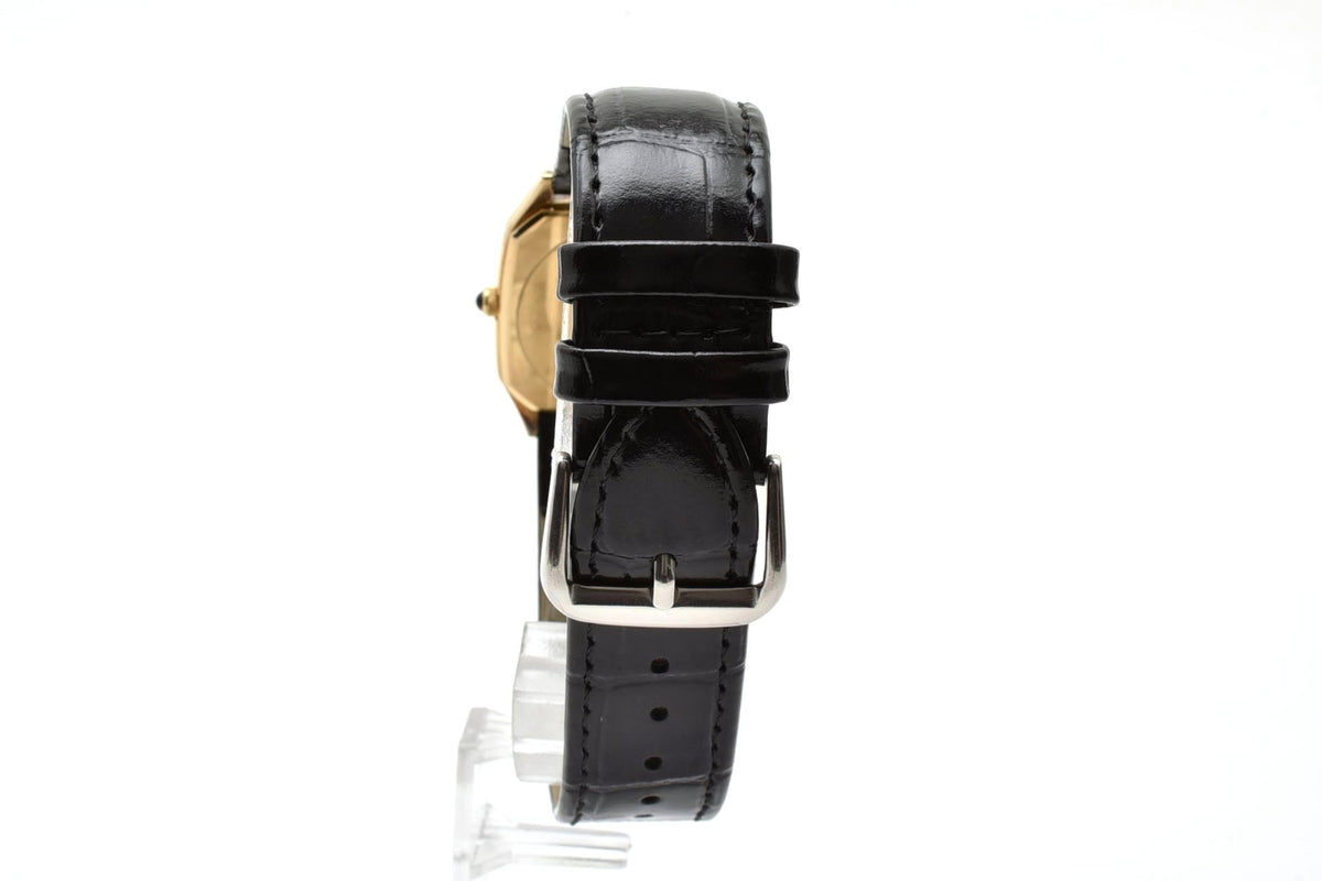 美品 CITIZEN シチズン エクシード 4-797272Y クォーツ 超薄型 金メッキ クッション ゴールド文字盤 レザーベルト ヴィンテージ 1980年代 ユニセックス 腕時計 稼働品