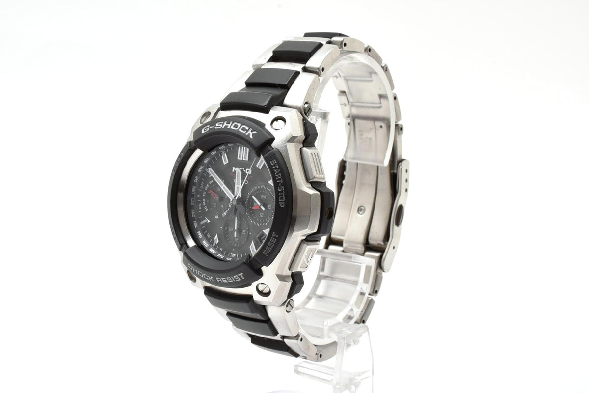 美品 CASIO カシオ G-SHOCK MT-G MTG-1200 タフソーラー 電波 マルチバンド6 クロノグラフ ステンレス 樹脂 コンポジット 20気圧防水 メンズ 腕時計 稼働品