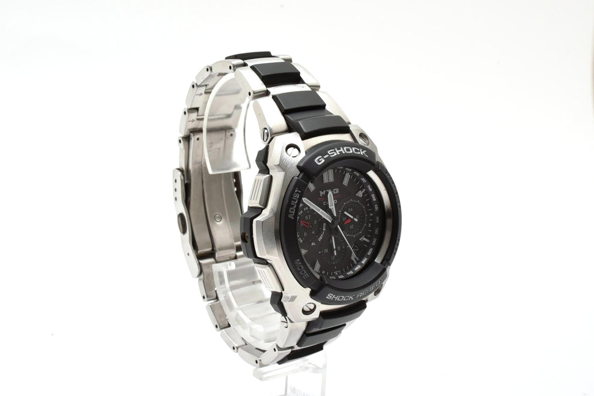 美品 CASIO カシオ G-SHOCK MT-G MTG-1200 タフソーラー 電波 マルチバンド6 クロノグラフ ステンレス 樹脂 コンポジット 20気圧防水 メンズ 腕時計 稼働品