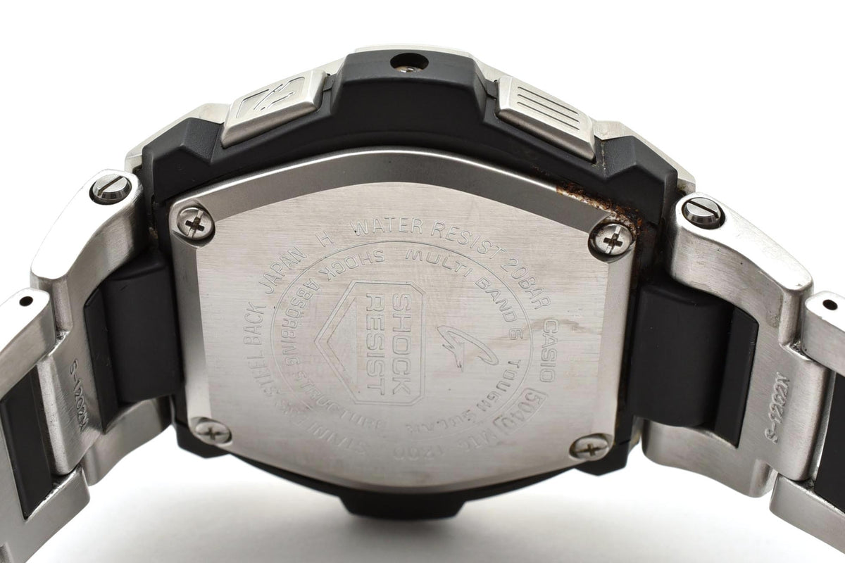 美品 CASIO カシオ G-SHOCK MT-G MTG-1200 タフソーラー 電波 マルチバンド6 クロノグラフ ステンレス 樹脂 コンポジット 20気圧防水 メンズ 腕時計 稼働品