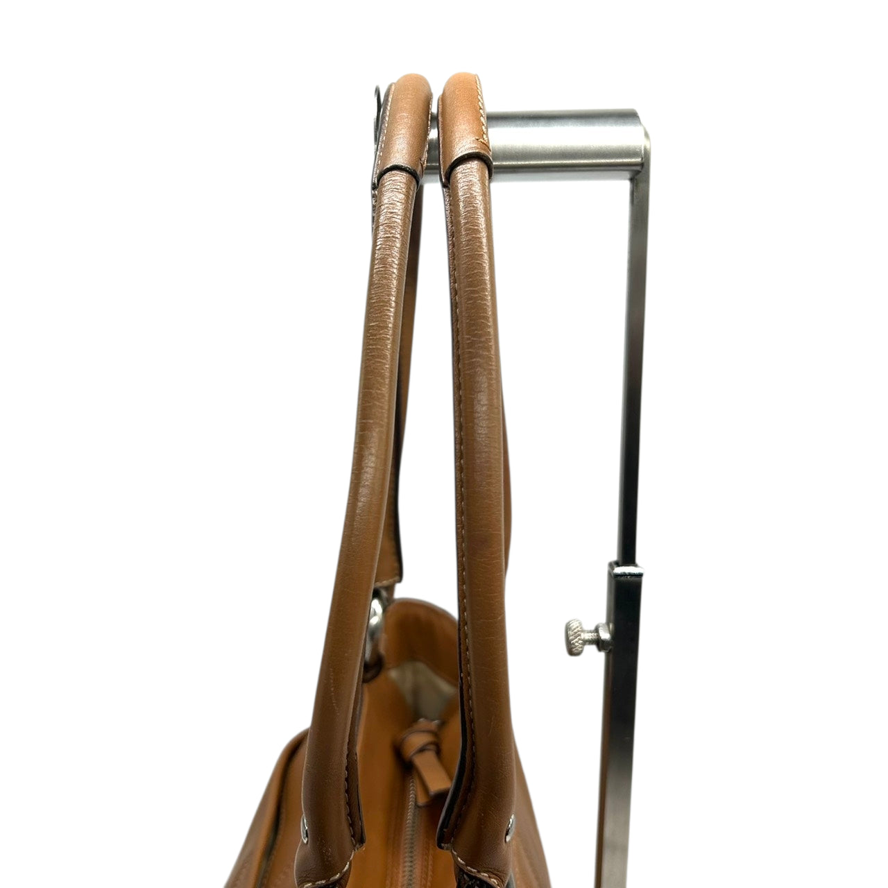 美品 コーチ COACH パーク レザー キャリーオール トートバッグ ショルダーバッグ F19728 本革 キャメル ライトブラウン 茶 A4収納可 肩掛け ワンショルダー シルバー金具 チャーム付 通勤 通学 ビジネス レディース E6