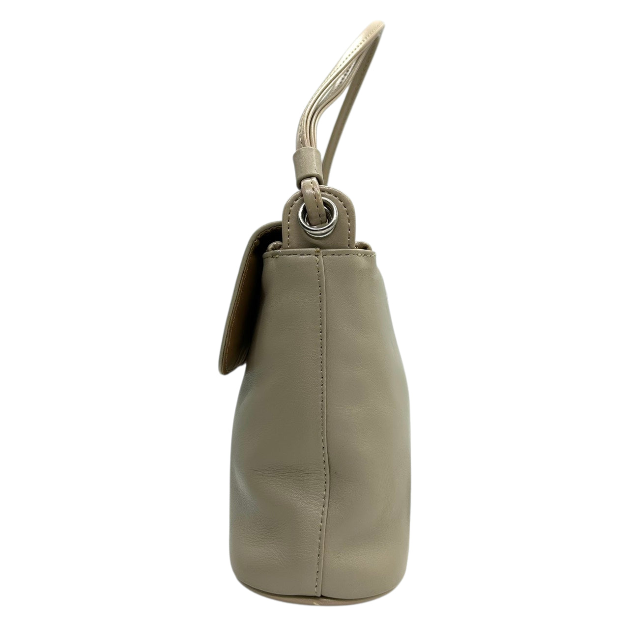 【美品】ヴィンチェンツォ ヴァレンティノ VINCENZO VALENTINO ハンドバッグ ショルダーバッグ 2WAY 斜め掛け可 レザー 本革 ベージュ グレージュ イタリア製 レディース フォーマル エレガント クラシック s93