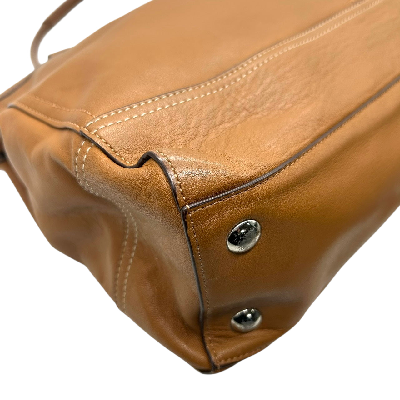 美品 コーチ COACH パーク レザー キャリーオール トートバッグ ショルダーバッグ F19728 本革 キャメル ライトブラウン 茶 A4収納可 肩掛け ワンショルダー シルバー金具 チャーム付 通勤 通学 ビジネス レディース E6