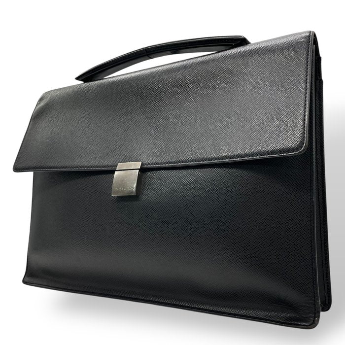Louis Vuitton ルイヴィトン タイガ アンガラ ビジネスバッグ M30772 レザー ブラック シルバー金具 ブリーフケース ダレスバッグ メンズ B