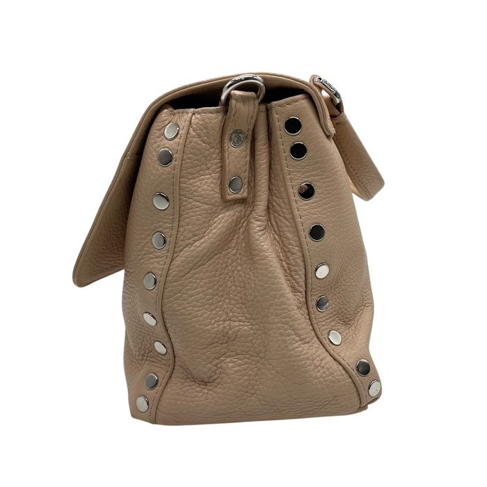 Zanellato ザネラート ポスティーナ レザー 2WAY ハンドバッグ ショルダーバッグ ピンクベージュ ターンロック シルバー金具 レディース Z4