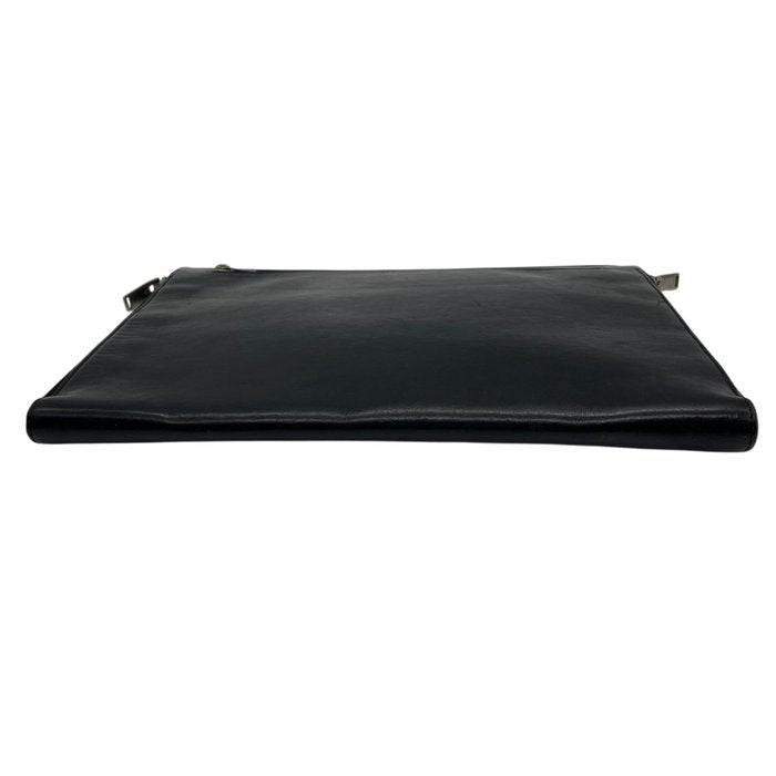 Saint Laurent Paris サンローラン パリ レザー クラッチバッグ ブラック シルバー金具 397294 セカンドバッグ メンズ レディース D7