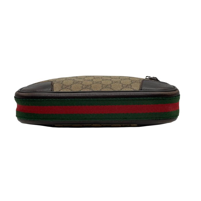 GUCCI グッチ GGスプリーム PVC レザー クラッチバッグ シェリーライン ベージュ ブラウン 152599 セカンドバッグ メンズ K4