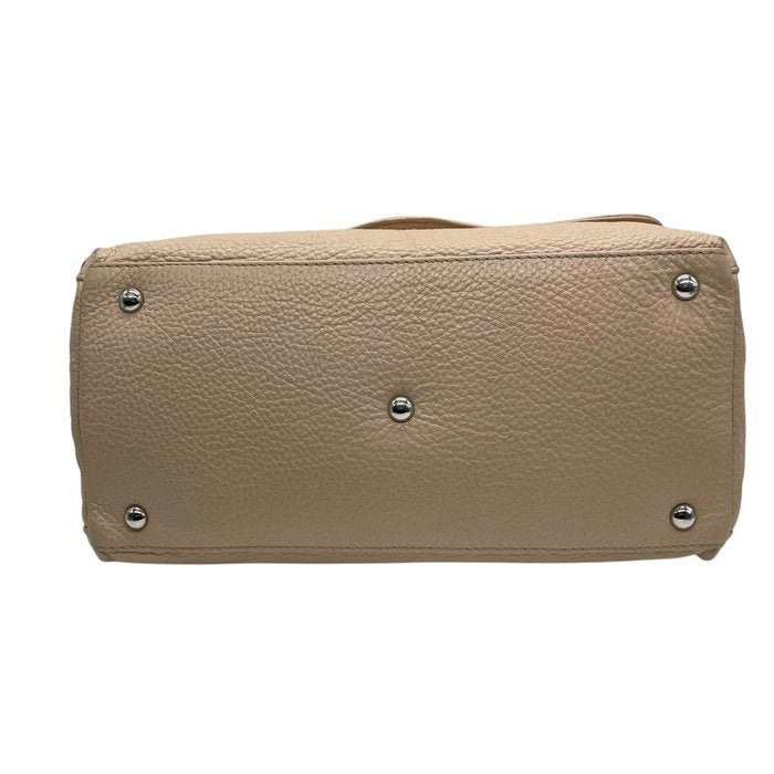 Zanellato ザネラート ポスティーナ レザー 2WAY ハンドバッグ ショルダーバッグ ピンクベージュ ターンロック シルバー金具 レディース Z4