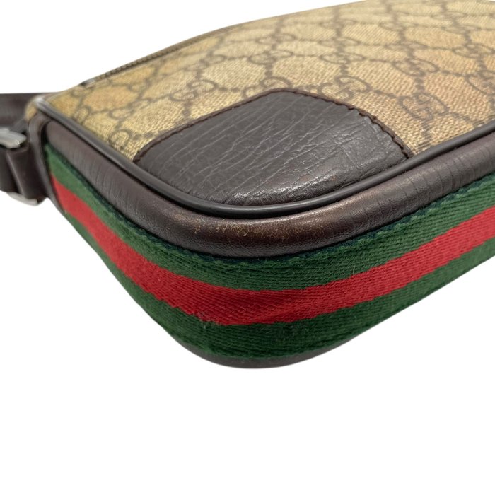GUCCI グッチ GGスプリーム PVC レザー クラッチバッグ シェリーライン ベージュ ブラウン 152599 セカンドバッグ メンズ K4
