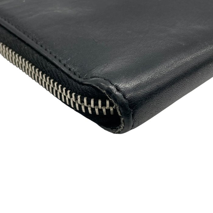 Saint Laurent Paris サンローラン パリ レザー クラッチバッグ ブラック シルバー金具 397294 セカンドバッグ メンズ レディース D7