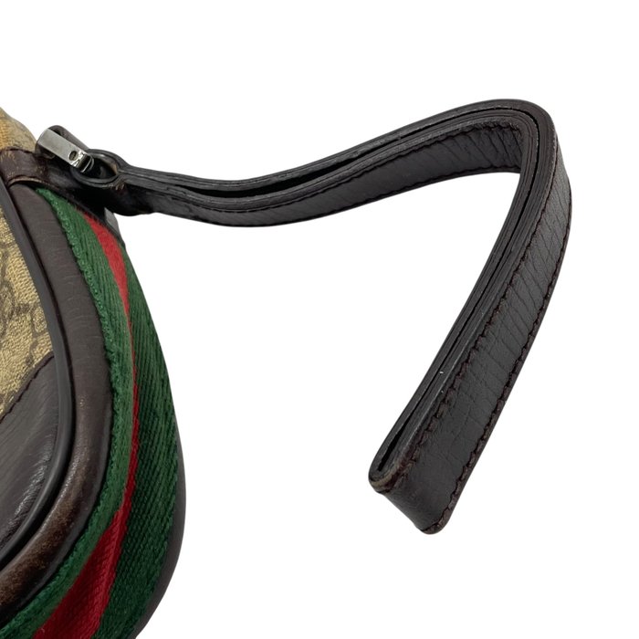 GUCCI グッチ GGスプリーム PVC レザー クラッチバッグ シェリーライン ベージュ ブラウン 152599 セカンドバッグ メンズ K4