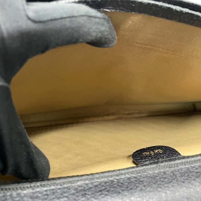 GUCCI グッチ レザー ビジネスバッグ アタッシュケース ダレスバッグ ブラック ゴールド金具 ブリーフケース クラシック メンズ B
