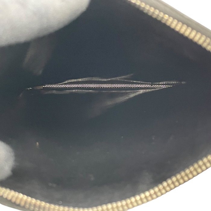 Saint Laurent Paris サンローラン パリ レザー クラッチバッグ ブラック シルバー金具 397294 セカンドバッグ メンズ レディース D7