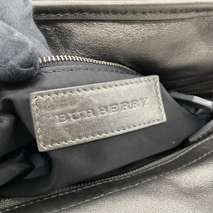 Burberry バーバリー ノバチェック キャンバス レザー 2WAY トートバッグ ショルダーバッグ グレージュ グレー ブラック金具 レディース A