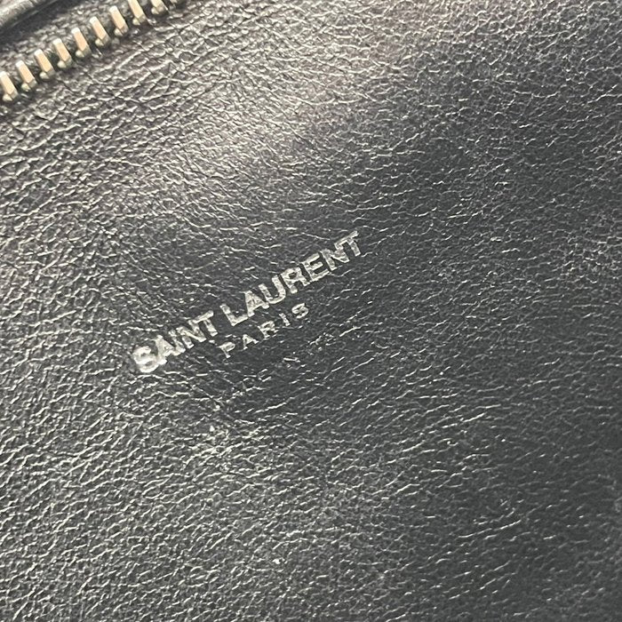 Saint Laurent Paris サンローラン パリ レザー クラッチバッグ ブラック シルバー金具 397294 セカンドバッグ メンズ レディース D7