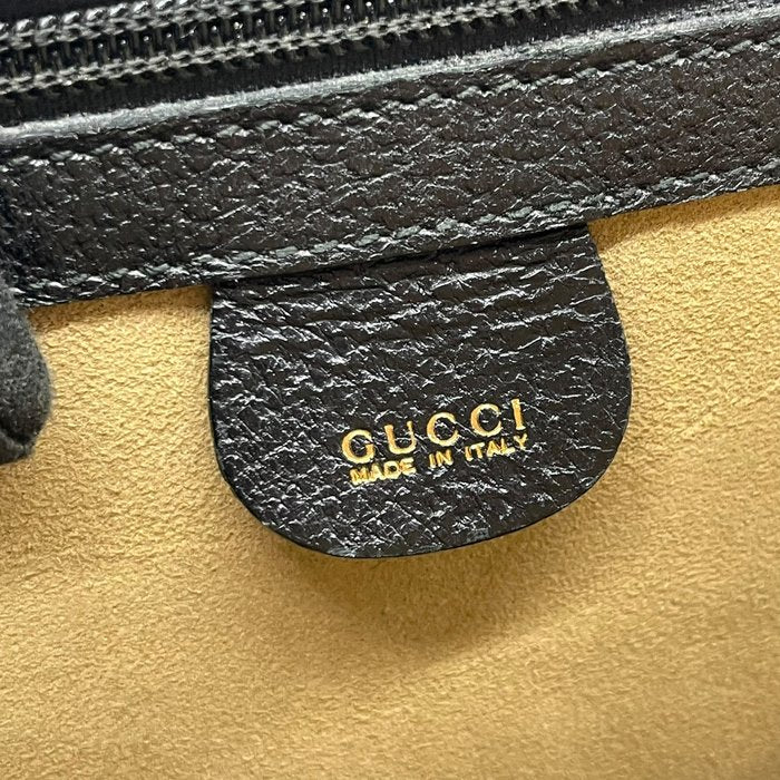 GUCCI グッチ レザー ビジネスバッグ アタッシュケース ダレスバッグ ブラック ゴールド金具 ブリーフケース クラシック メンズ B