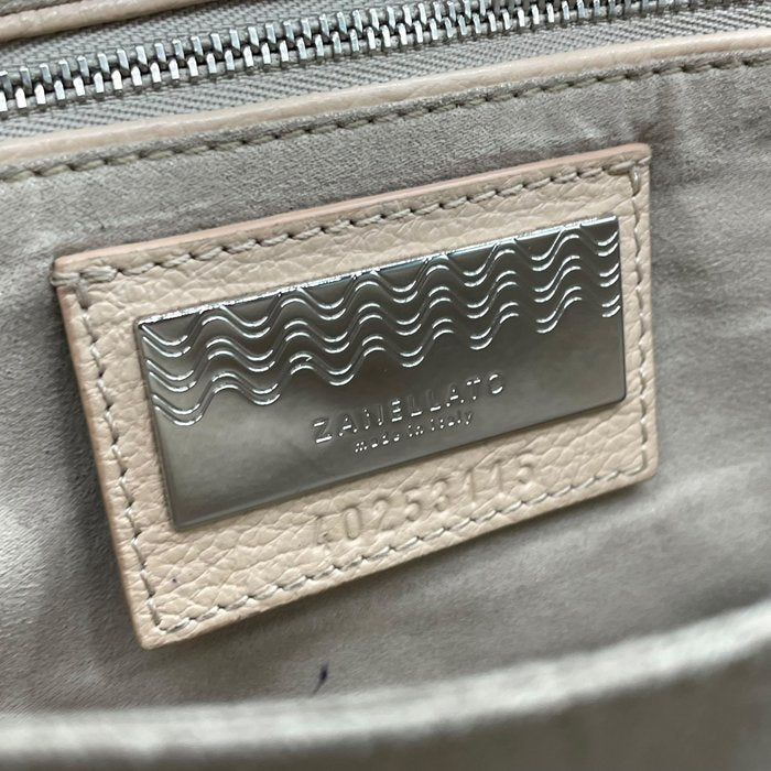 Zanellato ザネラート ポスティーナ レザー 2WAY ハンドバッグ ショルダーバッグ ピンクベージュ ターンロック シルバー金具 レディース Z4