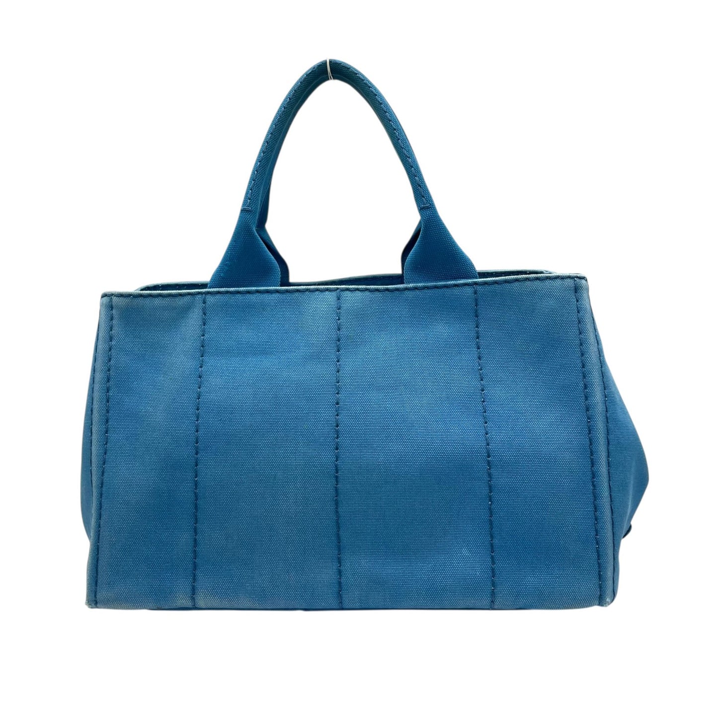 プラダ PRADA カナパ CANAPA トートバッグ ハンドバッグ キャンバス ライトブルー 青 アズーロ AZZURRO ゴールド 金具 三角ロゴ トライアングルロゴ A4収納可 マザーズバッグ 大容量 カジュアル デイリー 通勤 通学 レディース E