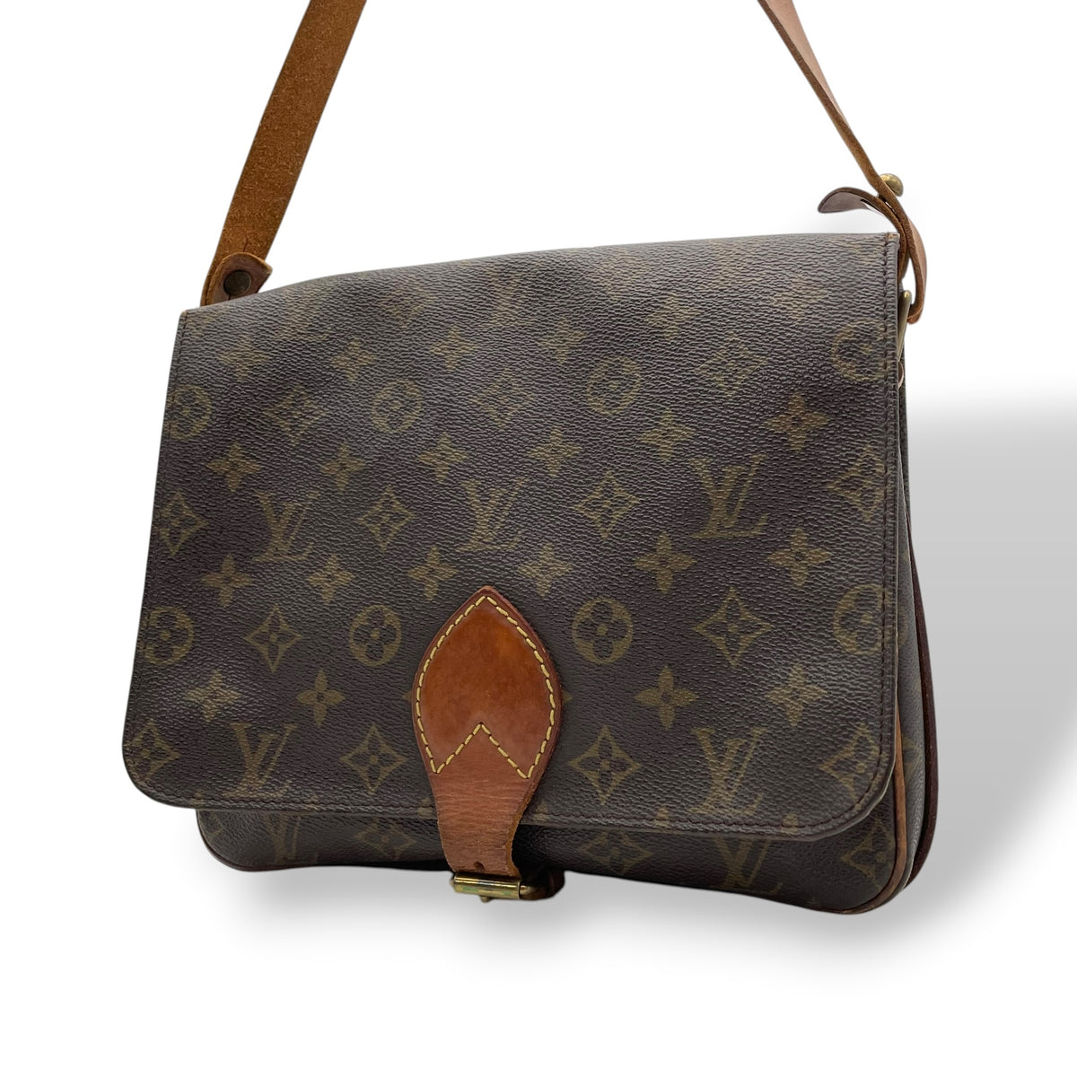 Louis Vuitton ルイヴィトン モノグラム カルトシエール ショルダーバッグ 斜め掛け クロスボディ ポシェット PVC レザー ブラウン ゴールド金具 レトロ カジュアル デイリー レディース 女性 人気 定番 鞄 M51252 k6