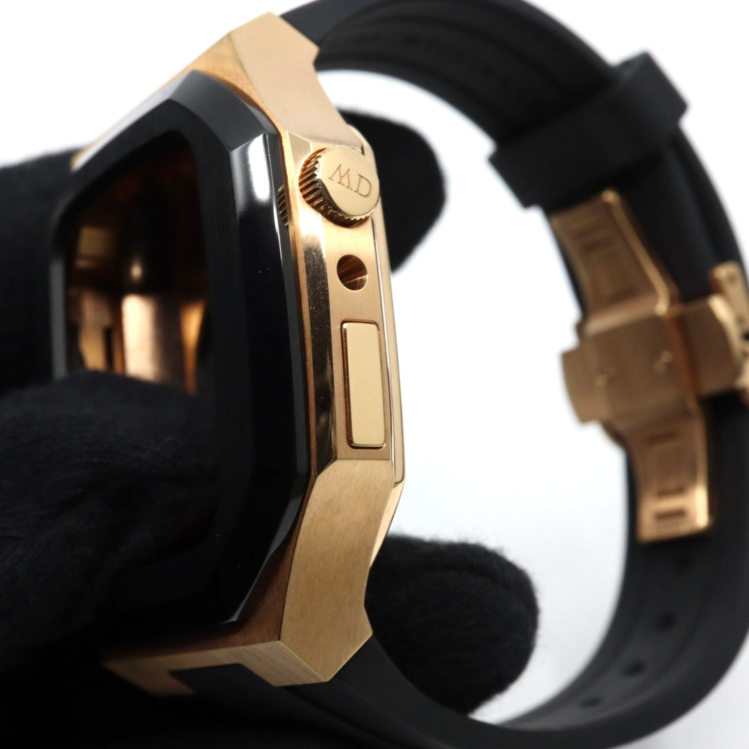 【箱付／美品】ダニエルウェリントン Daniel Wellington Apple Watchケース SWITCH 40mm対応 ローズゴールド ブラック ラバーベルト アップルウォッチカバー メンズ レディース ユニセックス 高級 G