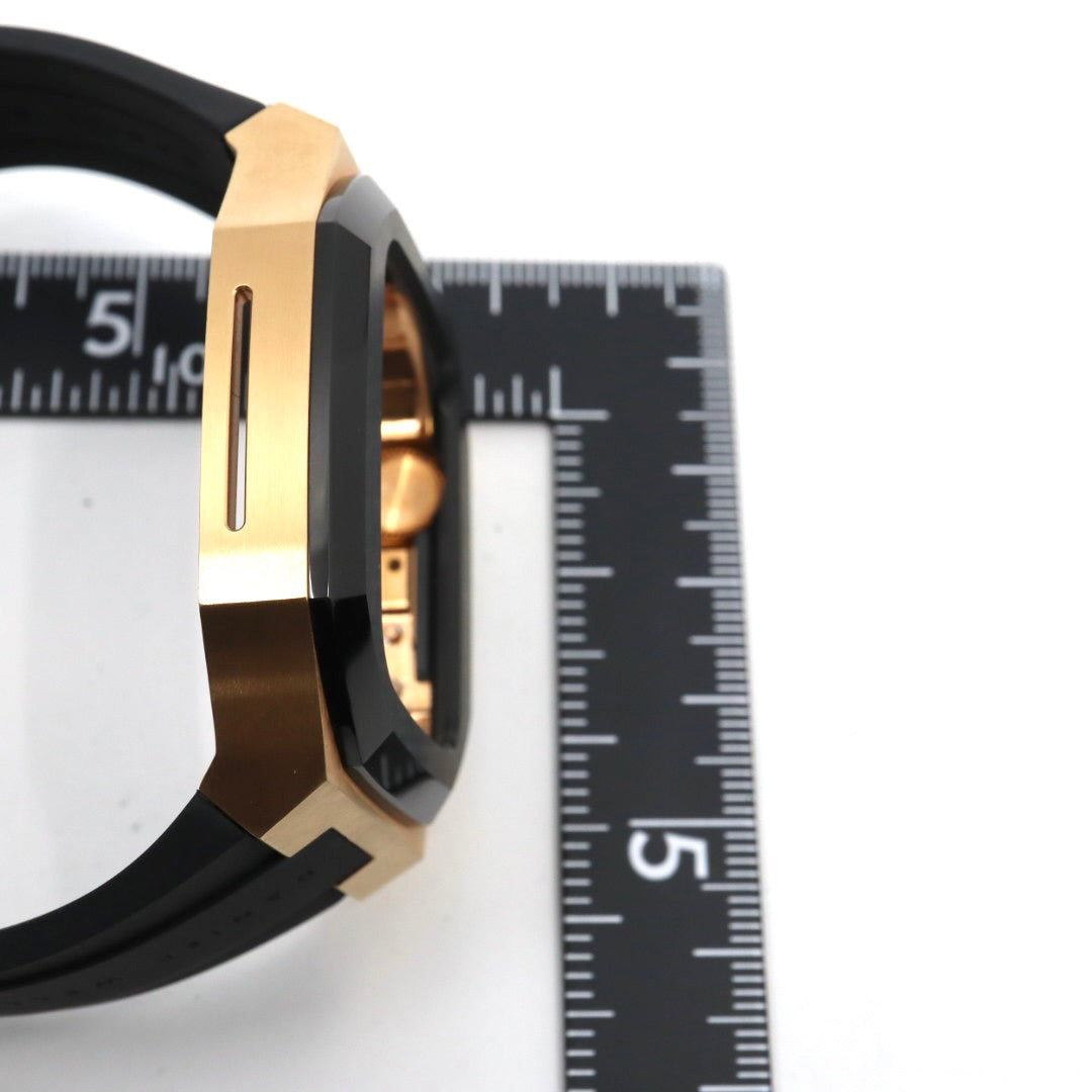 【箱付／美品】ダニエルウェリントン Daniel Wellington Apple Watchケース SWITCH 40mm対応 ローズゴールド ブラック ラバーベルト アップルウォッチカバー メンズ レディース ユニセックス 高級 G