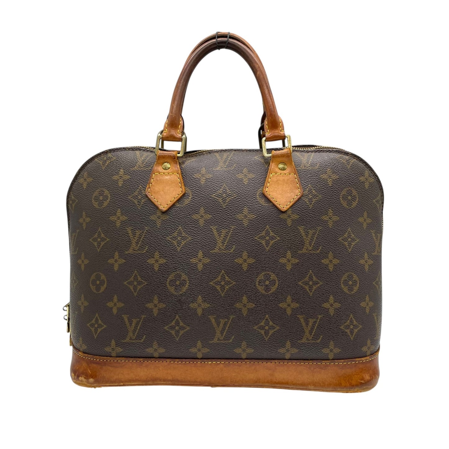 良品 ルイヴィトン LOUIS VUITTON ハンドバッグ アルマ モノグラム PVC レザー ブラウン 茶色 ゴールド金具 自立可 ヴィンテージ ビンテージ クラシック エレガント 鞄 カバン 手提げ レディース 普段使い 定番 人気 モデル レア H