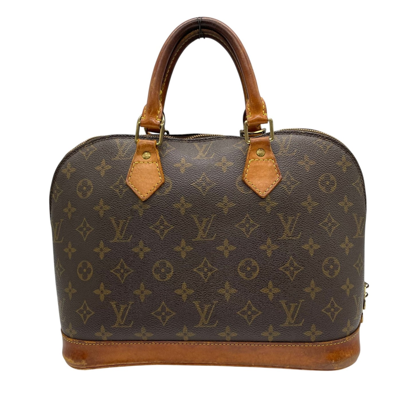 良品 ルイヴィトン LOUIS VUITTON ハンドバッグ アルマ モノグラム PVC レザー ブラウン 茶色 ゴールド金具 自立可 ヴィンテージ ビンテージ クラシック エレガント 鞄 カバン 手提げ レディース 普段使い 定番 人気 モデル レア H