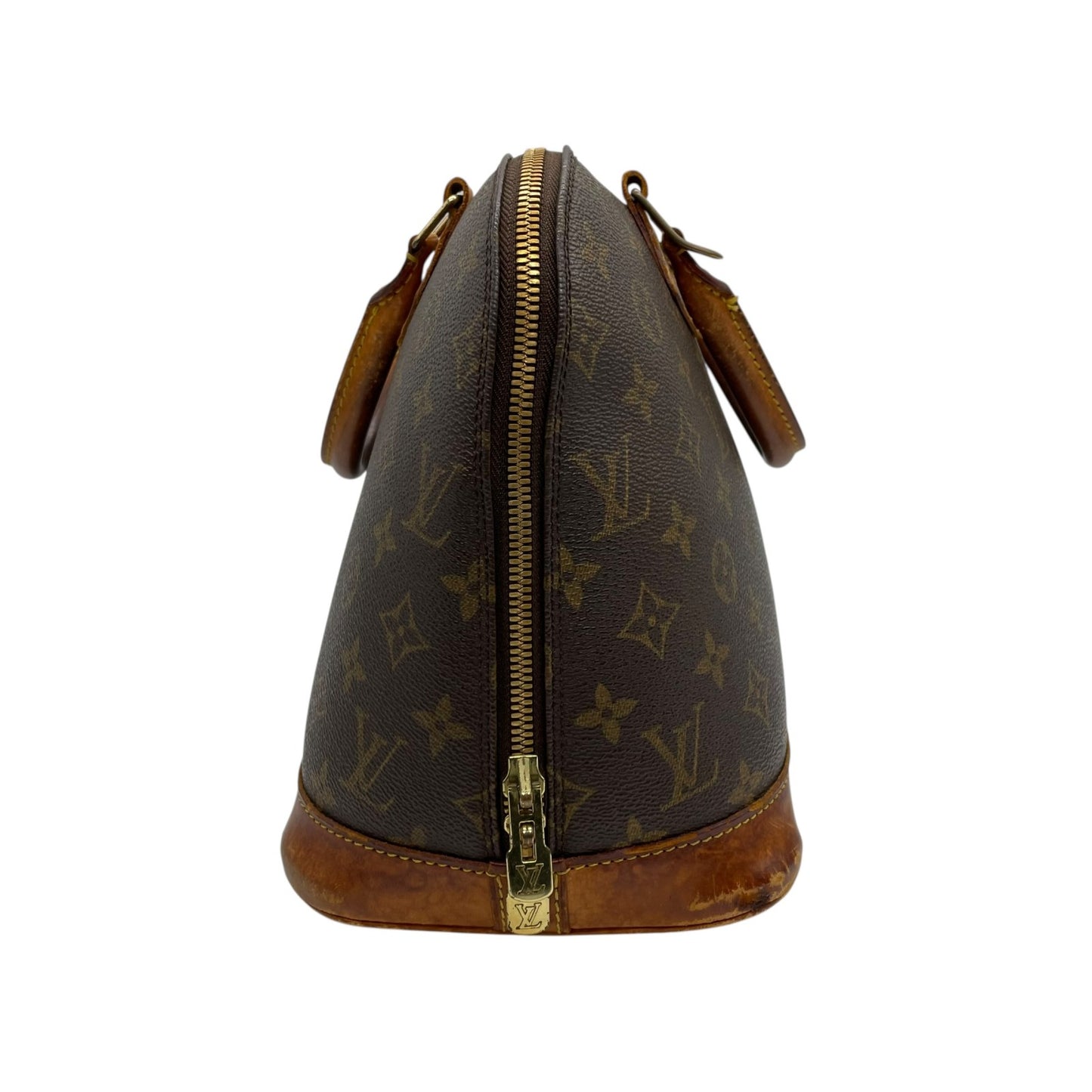 良品 ルイヴィトン LOUIS VUITTON ハンドバッグ アルマ モノグラム PVC レザー ブラウン 茶色 ゴールド金具 自立可 ヴィンテージ ビンテージ クラシック エレガント 鞄 カバン 手提げ レディース 普段使い 定番 人気 モデル レア H
