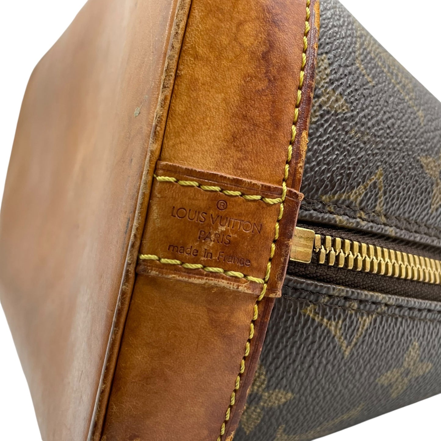 良品 ルイヴィトン LOUIS VUITTON ハンドバッグ アルマ モノグラム PVC レザー ブラウン 茶色 ゴールド金具 自立可 ヴィンテージ ビンテージ クラシック エレガント 鞄 カバン 手提げ レディース 普段使い 定番 人気 モデル レア H
