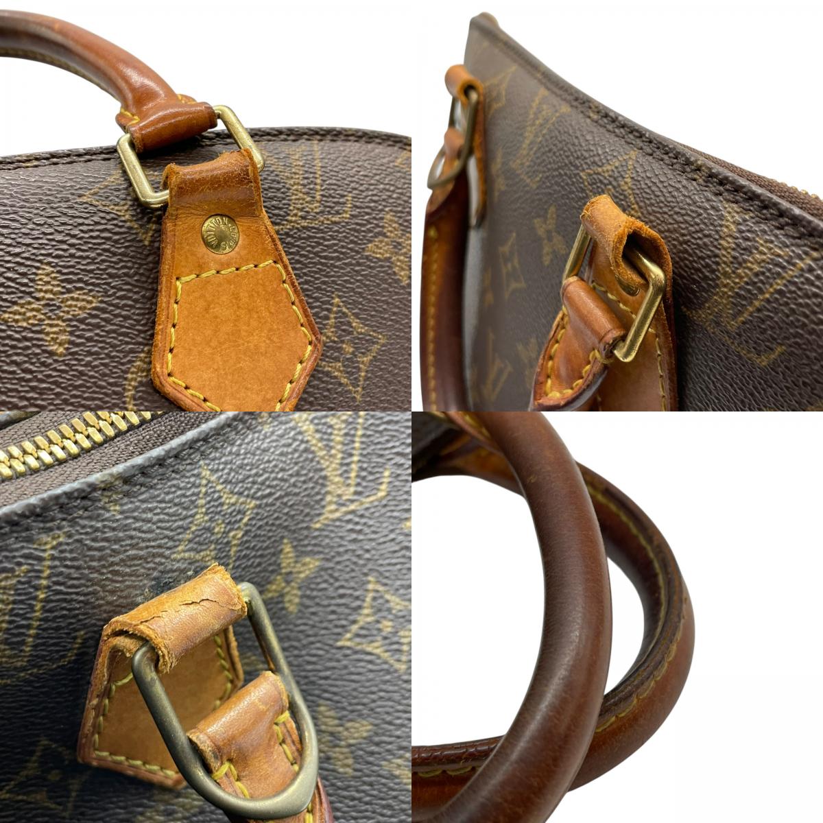 良品 ルイヴィトン LOUIS VUITTON ハンドバッグ アルマ モノグラム PVC レザー ブラウン 茶色 ゴールド金具 自立可 ヴィンテージ ビンテージ クラシック エレガント 鞄 カバン 手提げ レディース 普段使い 定番 人気 モデル レア H