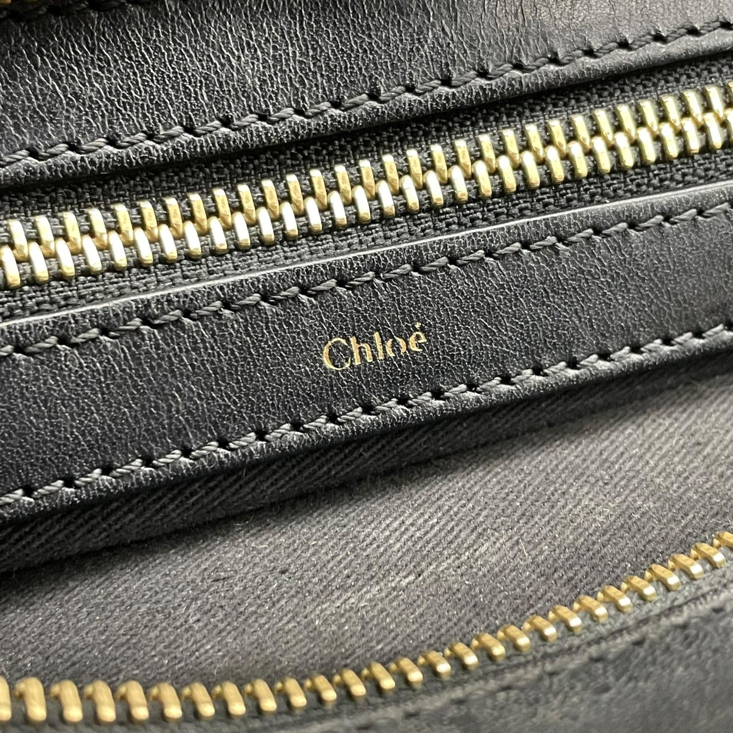 Chloe クロエ Alice アリス レザー 2WAY ハンドバッグ ショルダーバッグ ブラック ゴールド金具 レディース E9