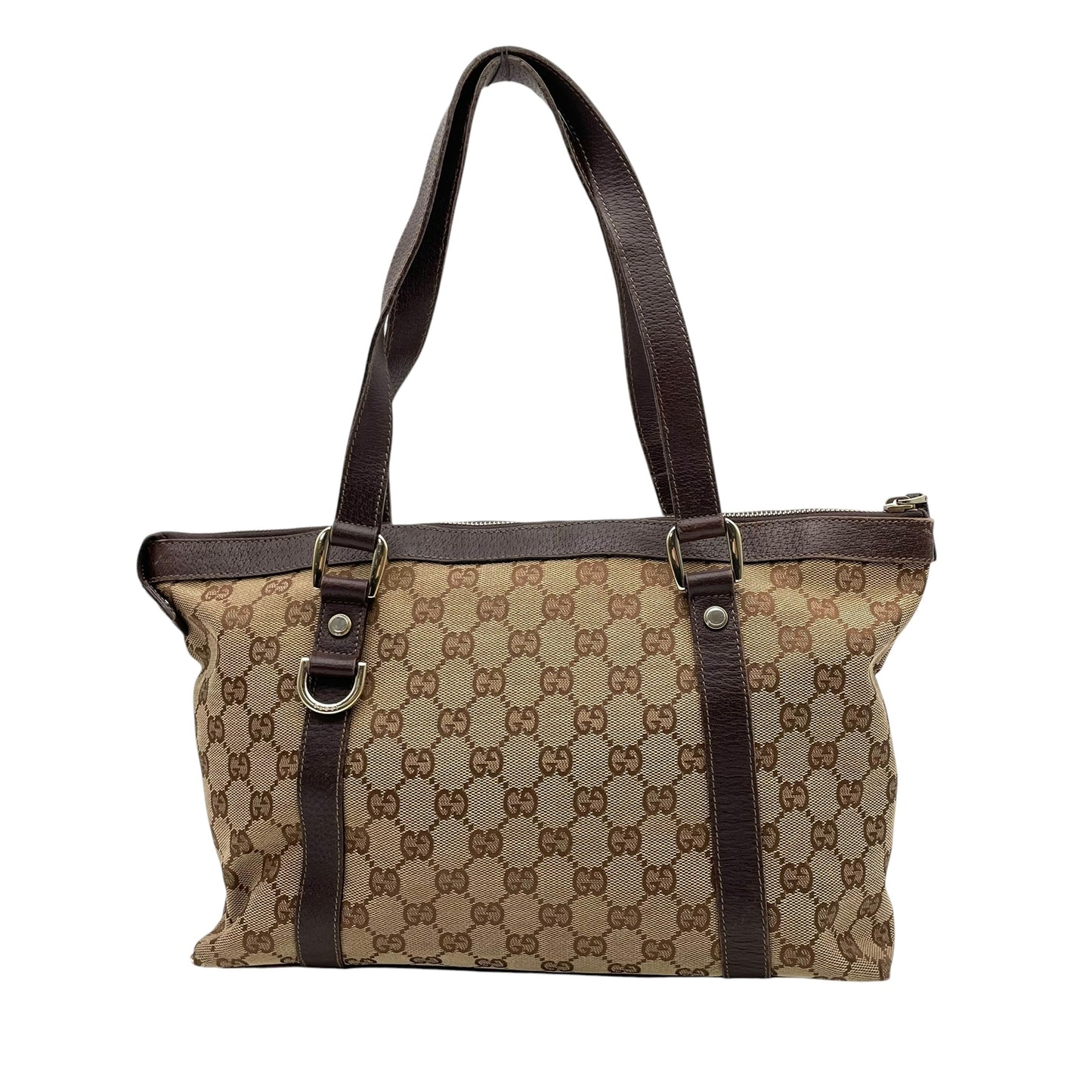 グッチ GUCCI GGキャンバス トートバッグ ハンドバッグ 肩掛け A4収納 キャンバス レザー ブラウン 茶色 ゴールド金具 エレガント カジュアル デイリー 通勤 通学 レディース 女性 人気 定番 141470 C8