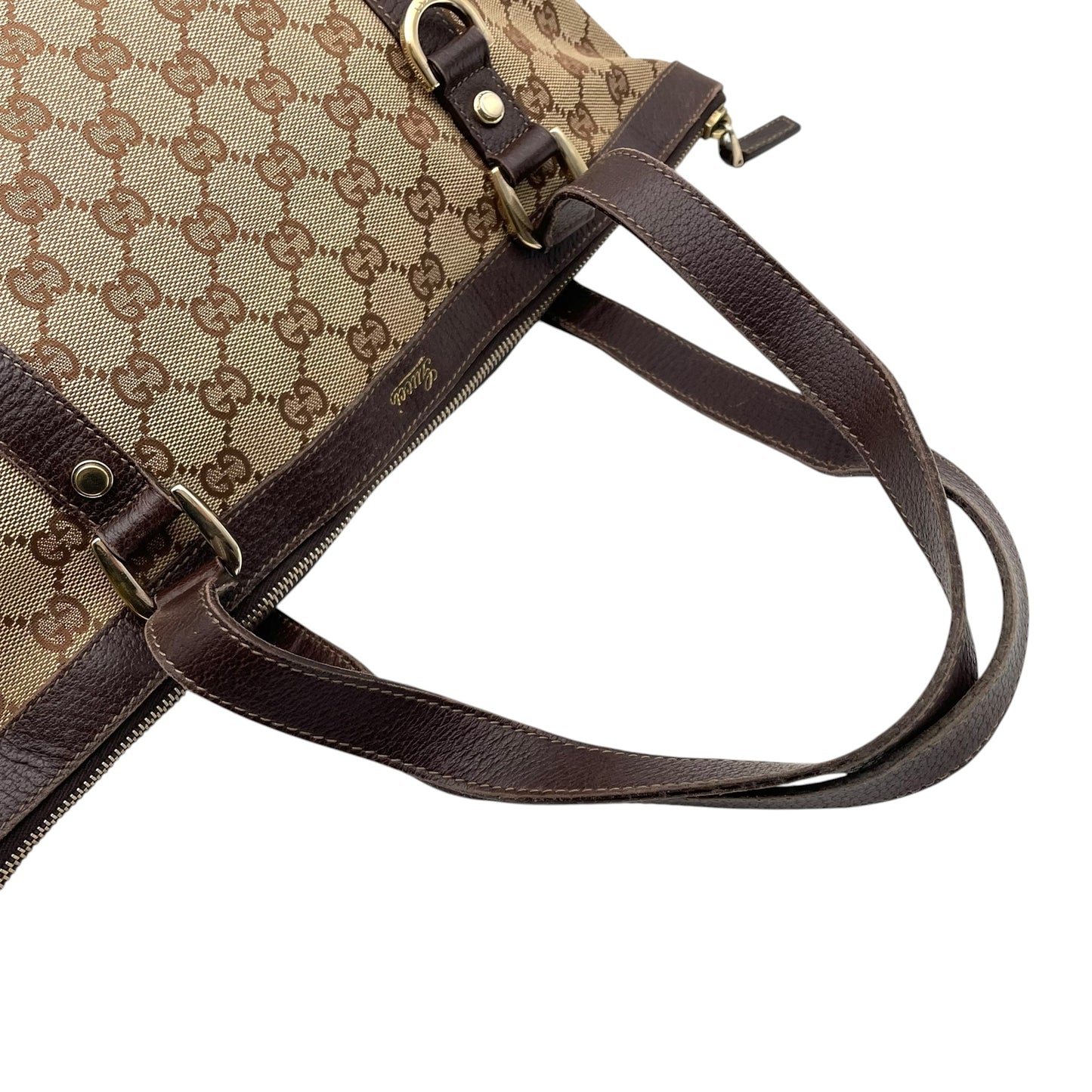 グッチ GUCCI GGキャンバス トートバッグ ハンドバッグ 肩掛け A4収納 キャンバス レザー ブラウン 茶色 ゴールド金具 エレガント カジュアル デイリー 通勤 通学 レディース 女性 人気 定番 141470 C8