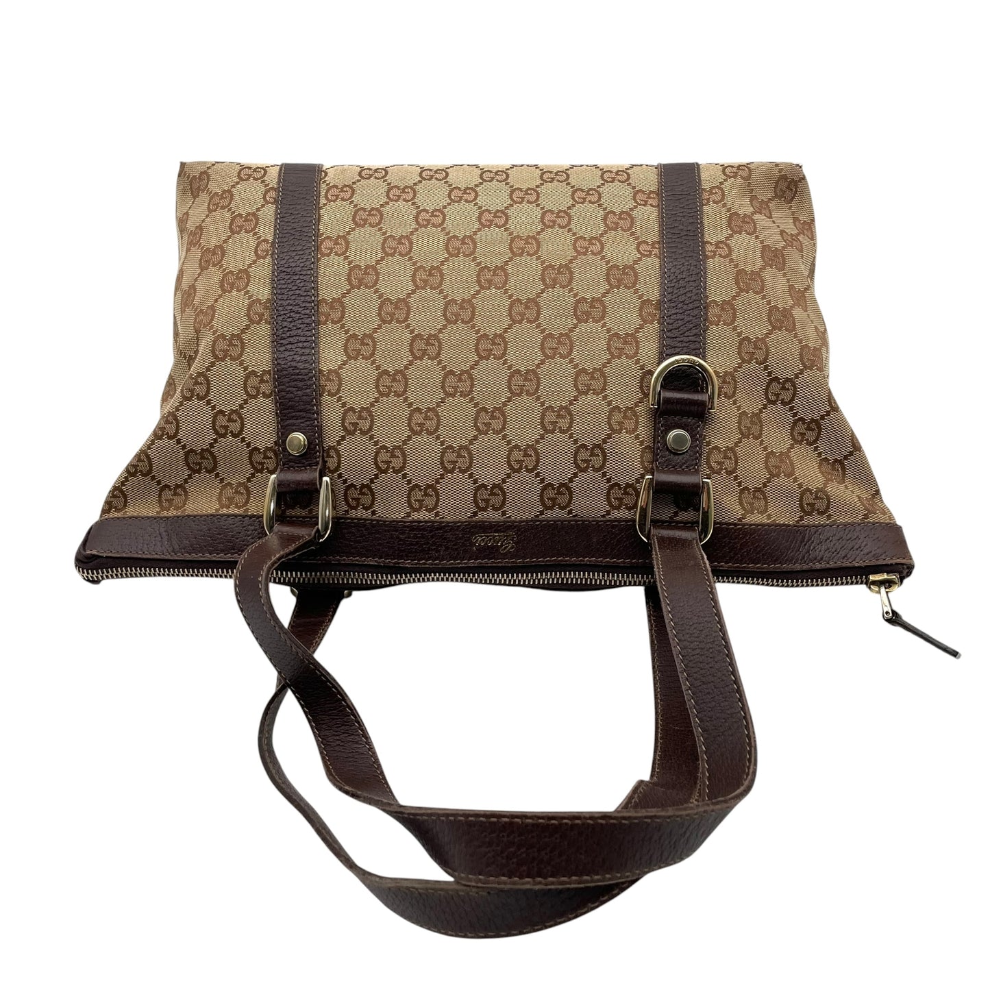 グッチ GUCCI GGキャンバス トートバッグ ハンドバッグ 肩掛け A4収納 キャンバス レザー ブラウン 茶色 ゴールド金具 エレガント カジュアル デイリー 通勤 通学 レディース 女性 人気 定番 141470 C8