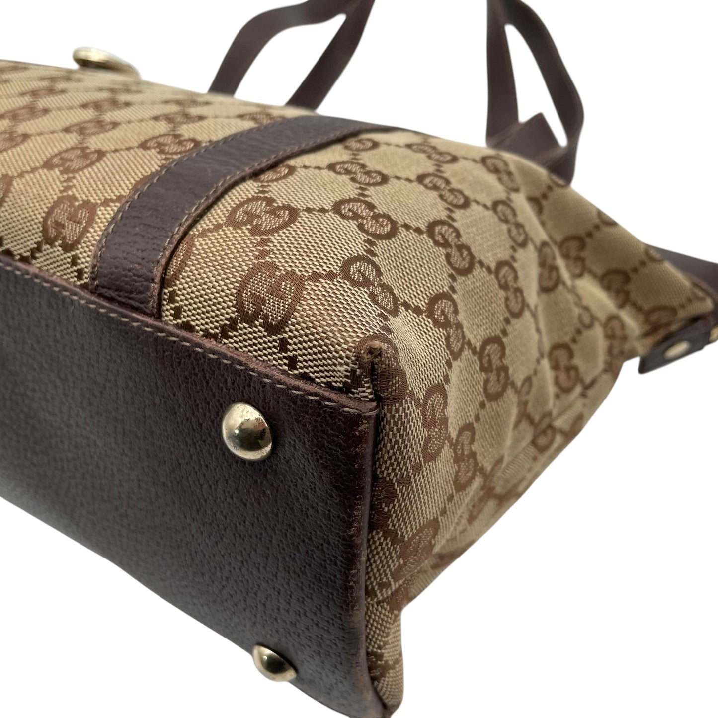 グッチ GUCCI GGキャンバス トートバッグ ハンドバッグ 肩掛け A4収納 キャンバス レザー ブラウン 茶色 ゴールド金具 エレガント カジュアル デイリー 通勤 通学 レディース 女性 人気 定番 141470 C8