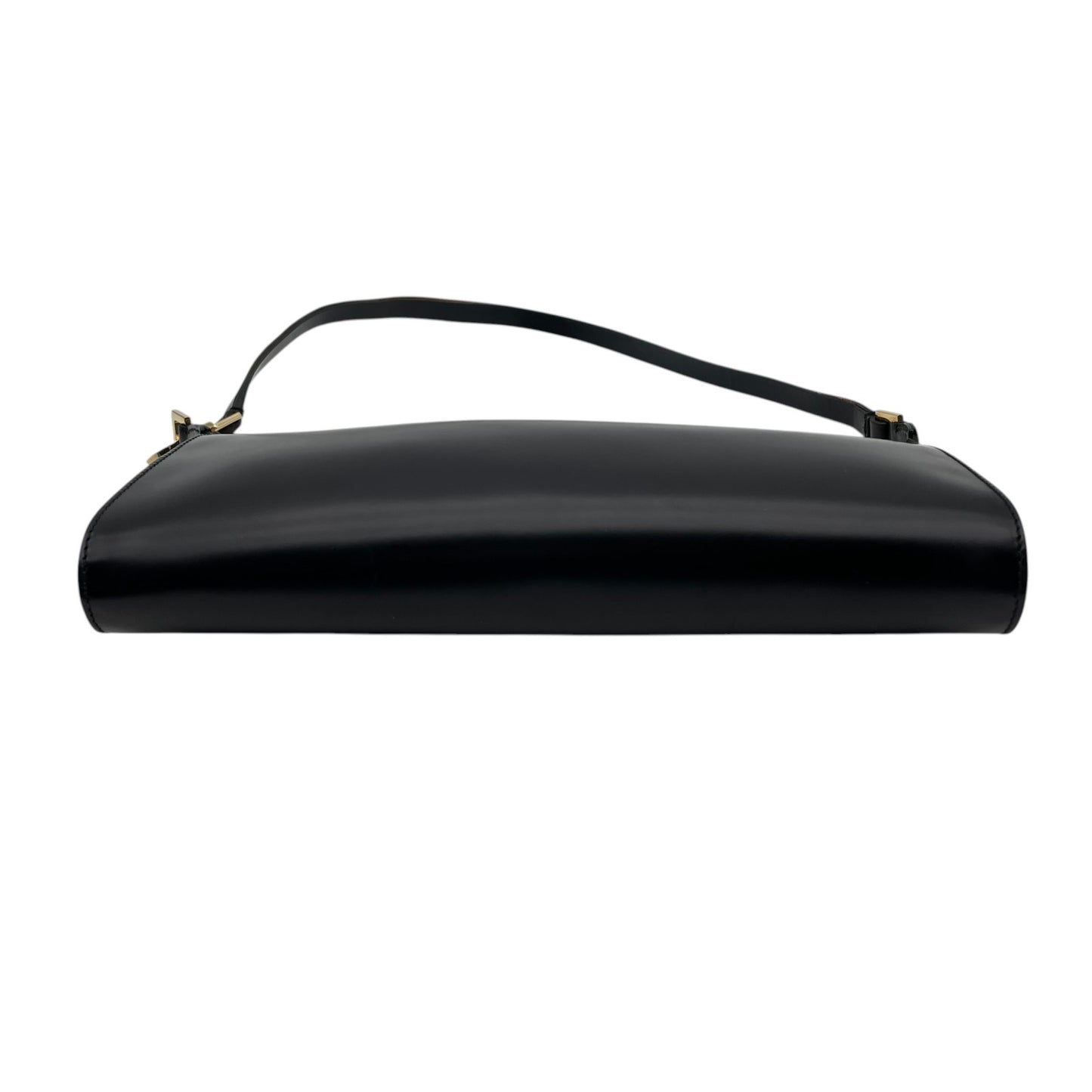 【良品】 サルヴァトーレ フェラガモ Salvatore Ferragamo アクセサリーポーチ ミニバッグ レザー ブラック 黒 ゴールド金具 ガンチーニ エレガント クラシック 上品 鞄 パーティー レディース 定番 人気 S93