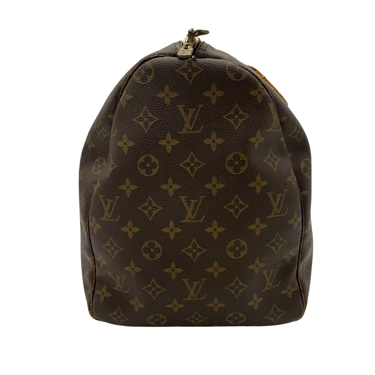 ルイ・ヴィトン LOUIS VUITTON キーポル50 ボストンバッグ モノグラム PVC レザー ブラウン 茶 ゴールド金具 旅行鞄 トラベル 大容量 ヴィンテージ クラシック メンズ レディース ユニセックス 定番 人気 H