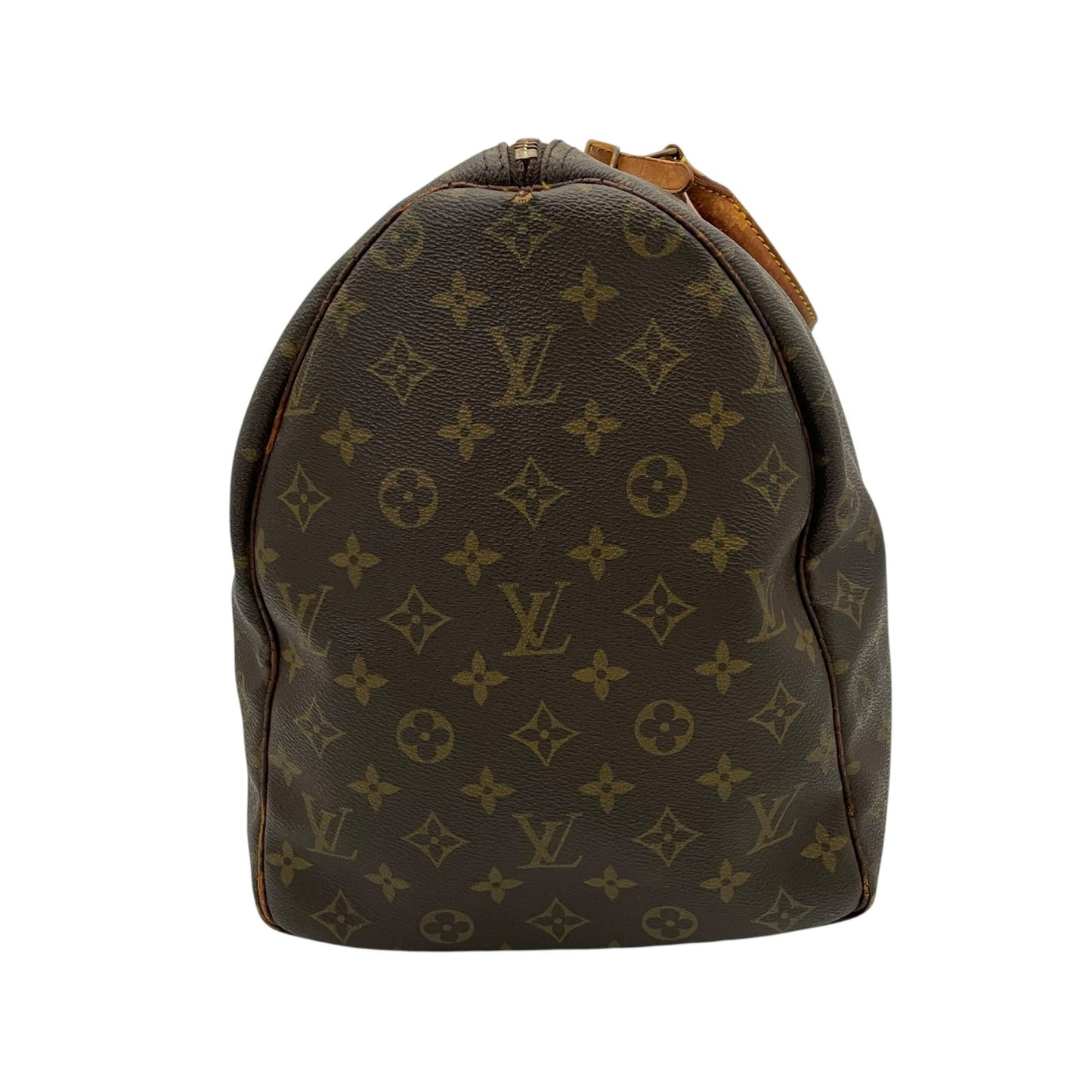 ルイ・ヴィトン LOUIS VUITTON キーポル50 ボストンバッグ モノグラム PVC レザー ブラウン 茶 ゴールド金具 旅行鞄 トラベル 大容量 ヴィンテージ クラシック メンズ レディース ユニセックス 定番 人気 H