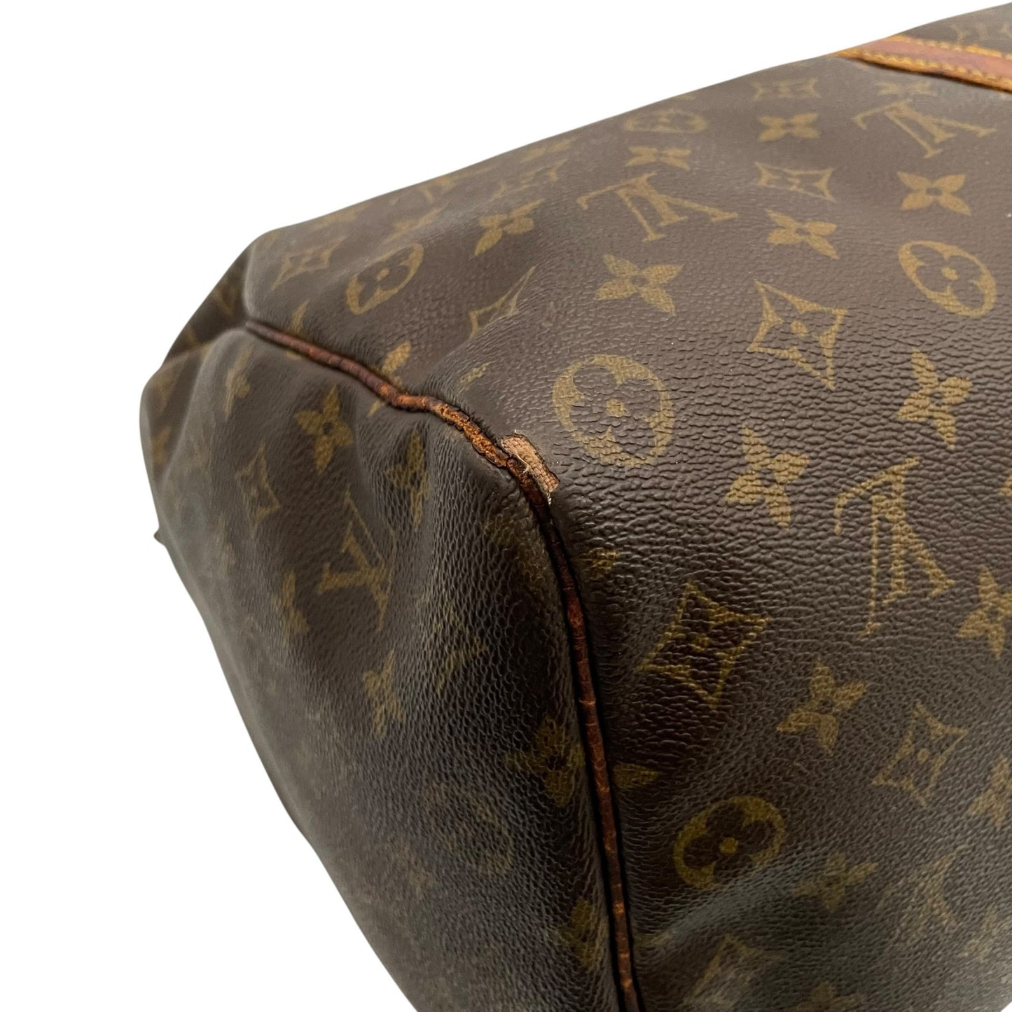ルイ・ヴィトン LOUIS VUITTON キーポル50 ボストンバッグ モノグラム PVC レザー ブラウン 茶 ゴールド金具 旅行鞄 トラベル 大容量 ヴィンテージ クラシック メンズ レディース ユニセックス 定番 人気 H