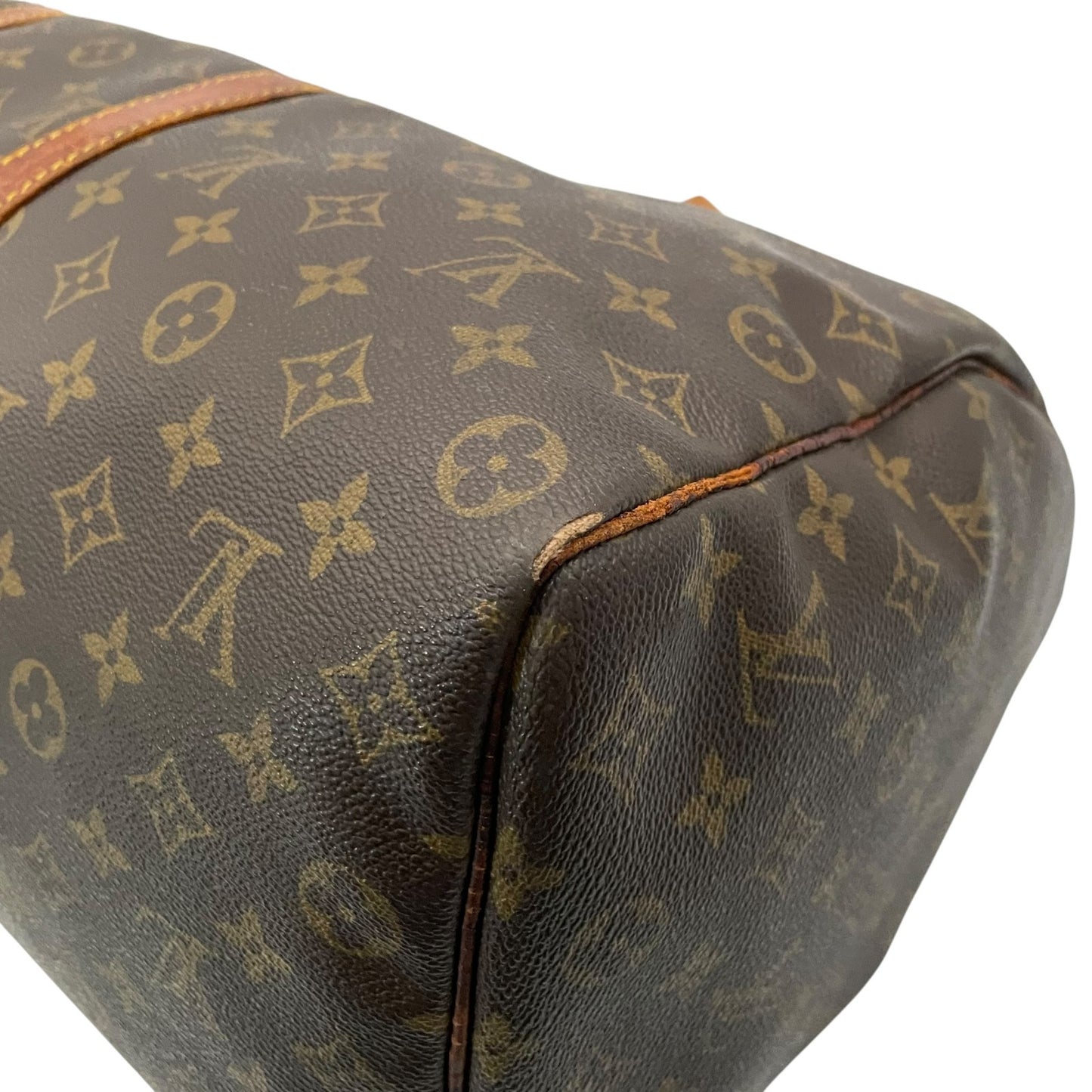 ルイ・ヴィトン LOUIS VUITTON キーポル50 ボストンバッグ モノグラム PVC レザー ブラウン 茶 ゴールド金具 旅行鞄 トラベル 大容量 ヴィンテージ クラシック メンズ レディース ユニセックス 定番 人気 H
