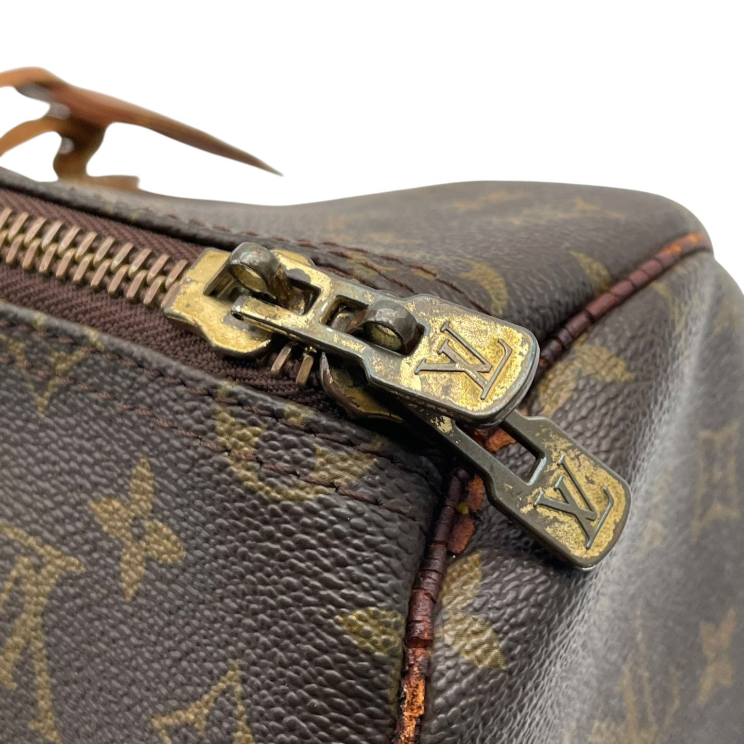 ルイ・ヴィトン LOUIS VUITTON キーポル50 ボストンバッグ モノグラム PVC レザー ブラウン 茶 ゴールド金具 旅行鞄 トラベル 大容量 ヴィンテージ クラシック メンズ レディース ユニセックス 定番 人気 H