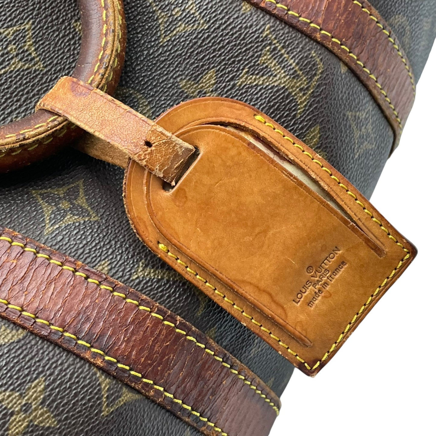 ルイ・ヴィトン LOUIS VUITTON キーポル50 ボストンバッグ モノグラム PVC レザー ブラウン 茶 ゴールド金具 旅行鞄 トラベル 大容量 ヴィンテージ クラシック メンズ レディース ユニセックス 定番 人気 H