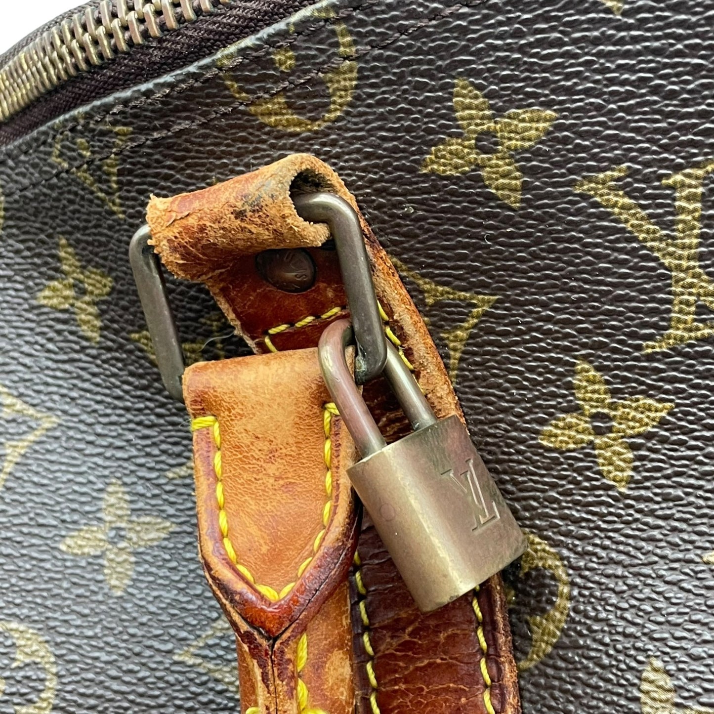 ルイ・ヴィトン LOUIS VUITTON キーポル50 ボストンバッグ モノグラム PVC レザー ブラウン 茶 ゴールド金具 旅行鞄 トラベル 大容量 ヴィンテージ クラシック メンズ レディース ユニセックス 定番 人気 H