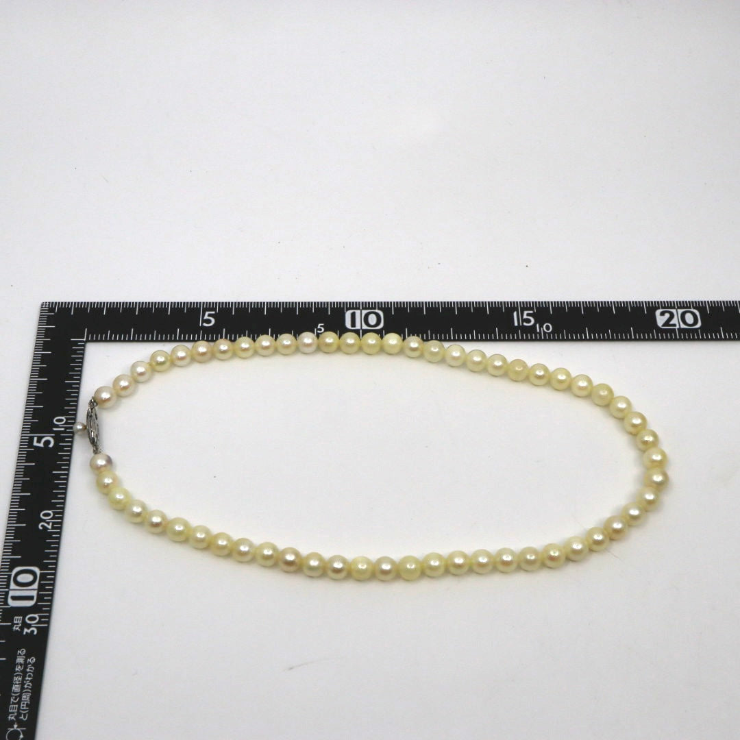 本真珠 アコヤ真珠 ネックレス 約40cm ラウンドパール i10 約6.6〜7.2mm シルバー金具 フォーマル 冠婚葬祭 セレモニー パールネックレス レディース ジュエリー