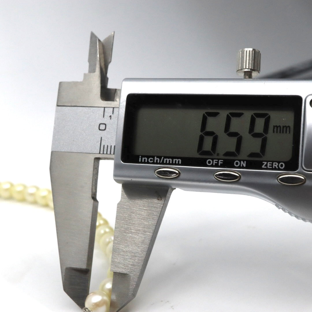 本真珠 アコヤ真珠 ネックレス 約40cm ラウンドパール i10 約6.6〜7.2mm シルバー金具 フォーマル 冠婚葬祭 セレモニー パールネックレス レディース ジュエリー