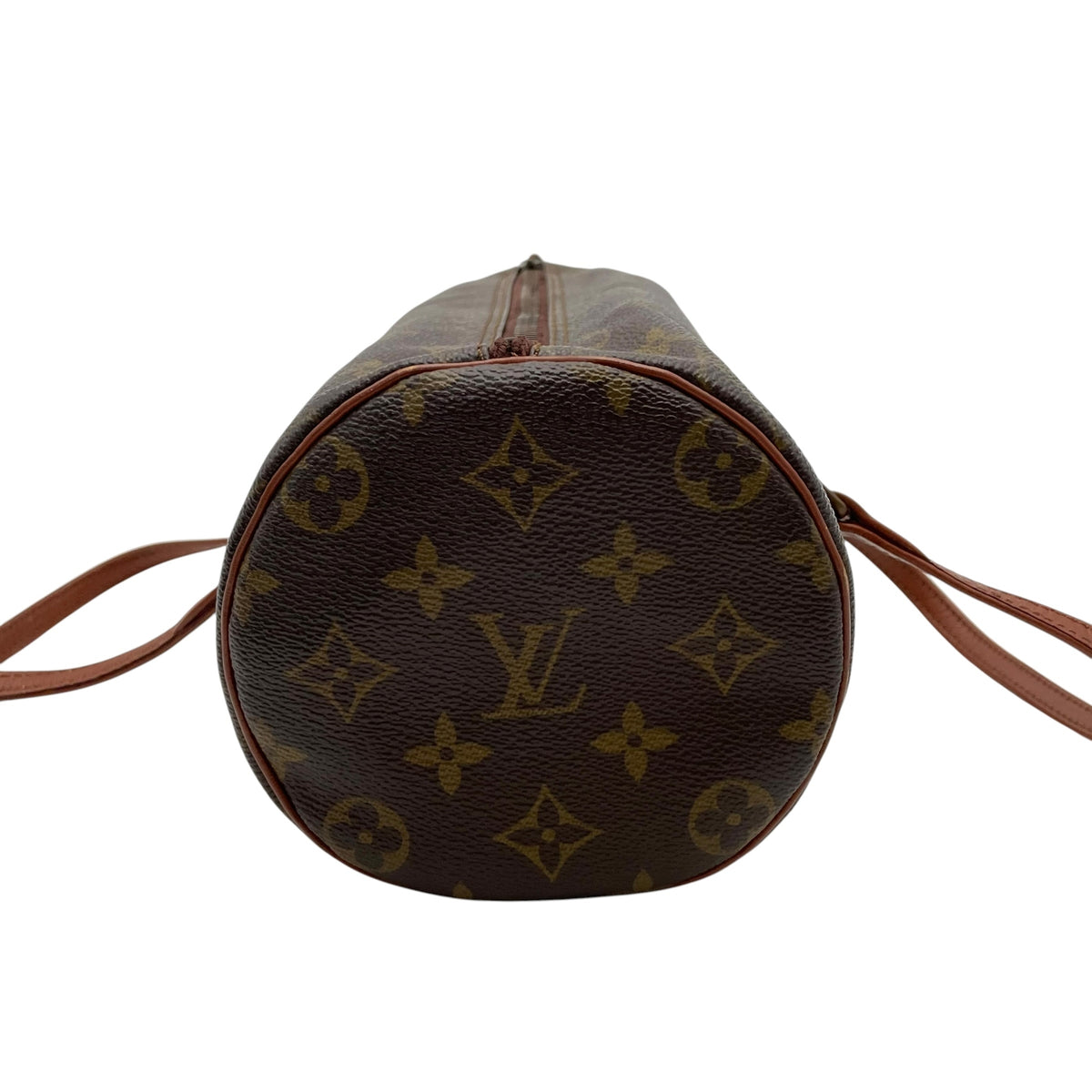 ルイヴィトン LOUIS VUITTON パピヨン 26 モノグラム ハンドバッグ ミニボストンバッグ ドラム型 円筒型 手提げかばん PVC レザー 本革 ブラウン 茶 ゴールド金具 旧型 ヴィンテージ クラシカル レディース K3