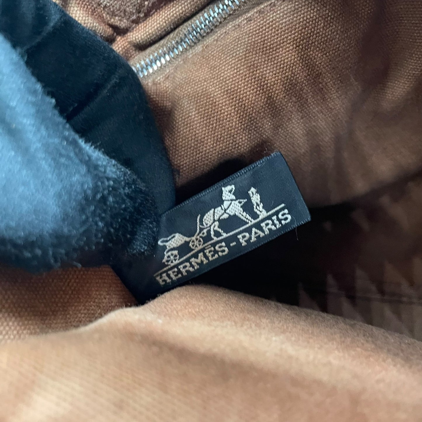 HERMES エルメス フールトゥ トートバッグ キャンバス レザー ハンドバッグ ブラウン シルバー金具 レディース B2